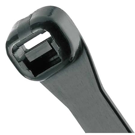 Cable Tie, 4-1/2 in L, 1 in Max Bundle Dia., Black, Nylon 6/6, 18 lb Strength, 100 PK MPN:SG100M-C0