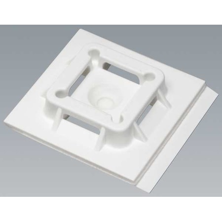 Cable Tie Mounting Base, Nylon 6/6, White, 1.5 in L MPN:SGABM40-A-L