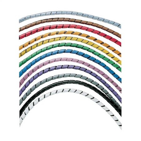 Spiral Wrap, 3 in Max Bundle Dia., 100 ft, Polyethylene, Black MPN:T38F-C0