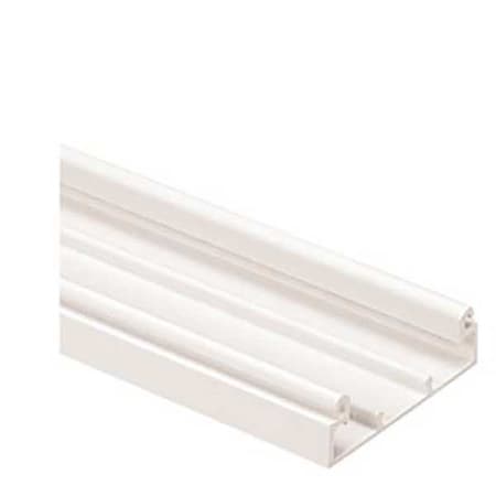 Cover Plate Raceway, T-45 Series, 1 Channel, 2.38 in W, 0.73 in H, 8 ft L, Off White MPN:T45BIW8
