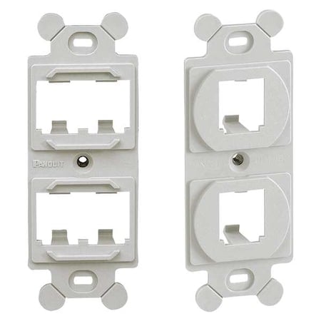 106 Module Frame, Mini Com, 4 Port, Ivory MPN:CF1064EIY