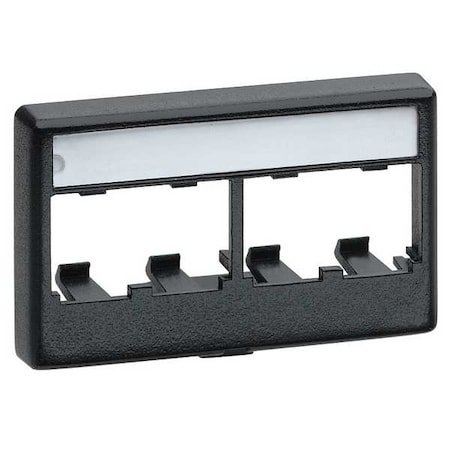 Wall Plate, Furniture, 4Ports, Black MPN:CFFPL4BL