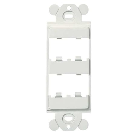GFCI Module Frame, Mini Com, 4 Port, White MPN:CFG4WH