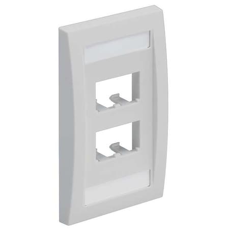 Wall Plate, Single Gang, 4 Ports, White MPN:CFPE4WHY