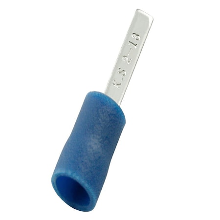 Blade Terminal, 14 AWG, 600 V, Vinyl Insulated, Blue, 25 PK MPN:EDV14-87MB-Q