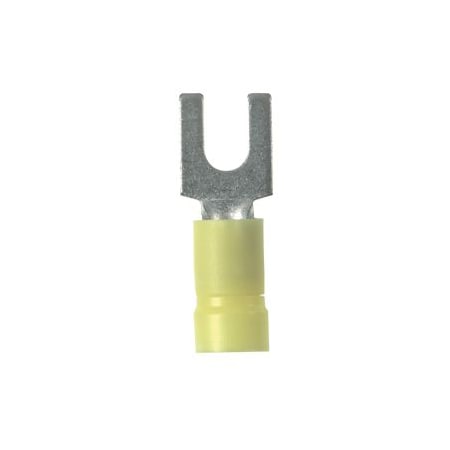 Fork Terminal, 10 AWG, Vinyl Insulated, Yellow, 25 PK MPN:EV10-14FB-Q