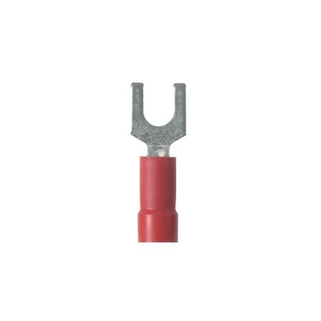 Fork Terminal, #10 Stud Size, 18 AWG, Vinyl Insulated, Red, 25 PK MPN:EV18-10FB-Q