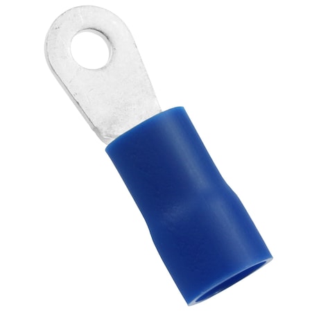 Ring Terminal, #10 Stud Size, 6 AWG, 600 V, Vinyl Insulated, Blue, 25 PK MPN:EV6-10R-Q