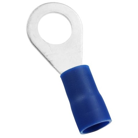 Ring Terminal, 1/2 in Stud Size, 6 AWG, 600 V, Vinyl Insulated, Blue, 25 PK MPN:EV6-12R-Q