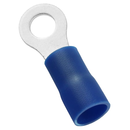 Ring Terminal, 5/16 in Stud Size, 6 AWG, 600 V, Vinyl Insulated, Blue, 25 PK MPN:EV6-56R-Q