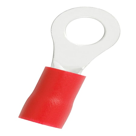 Ring Terminal, 5/16 in Stud Size, 8 AWG, 600 V, Vinyl Insulated, Red, 25 PK MPN:EV8-56R-Q
