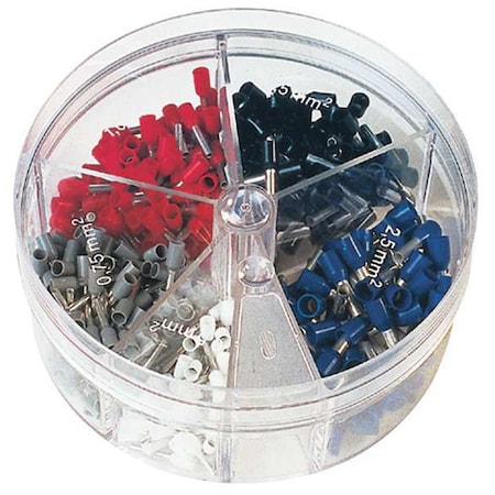 Ferrule Assort Kit, 400 Pieces, No 22-14 AWG MPN:KP-FSD2