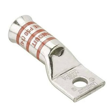 One-Hole Compression Lug, 6 AWG Max, Standard Barrel, Copper, Blue MPN:LCAF6-14-L