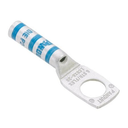 Lug Compression Connector, 250 kcmil Max, 1 to 2 in Stud, Long Barrel, Copper, Yellow MPN:LCBX250-12-X