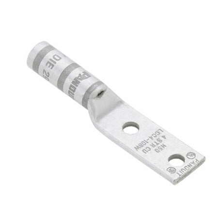 Two-Hole Compression Lug, 500 kcmil Max, 1 to 2 in Stud, Long Barrel, Copper, Pink MPN:LCCX500-12-6