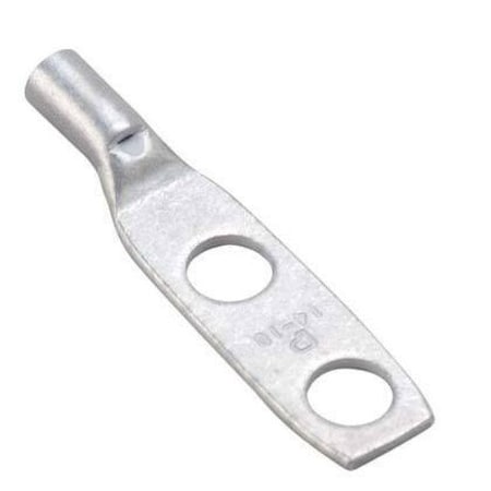 Two-Hole Compression Lug, 10 AWG Max, Standard Barrel, Copper, Gray MPN:LCD10-14A-L