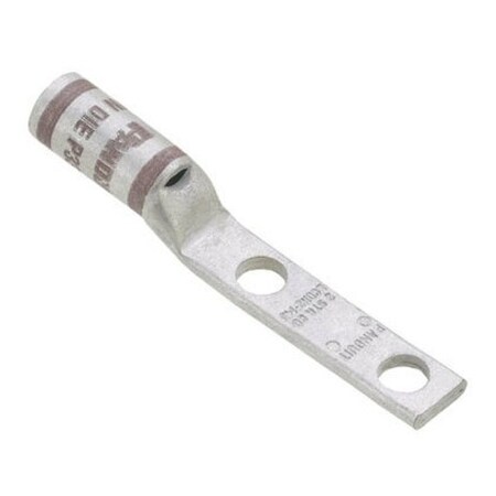One-Hole Compression Lug, 2 AWG Max, Standard Barrel, Copper, Brown MPN:LCDN2-14A-Q