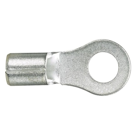 Ring Terminal, #8 Stud Size, 14 AWG, 2, 000 V, Bare Insulated, Bare, Crimp Termination Only, 100 PK MPN:P14-8R-C
