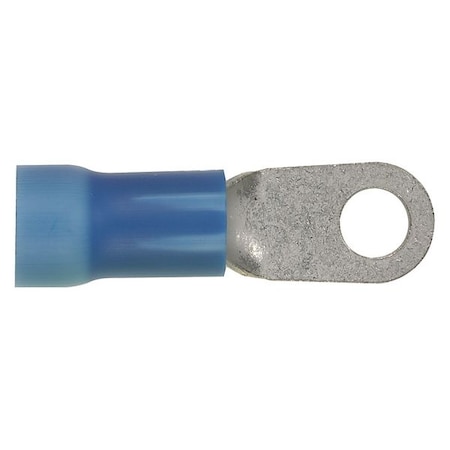 Ring Terminal, #10 Stud Size, 6 AWG, 600 V, Vinyl Insulated, Blue, 200 PK MPN:PV6-10R-T