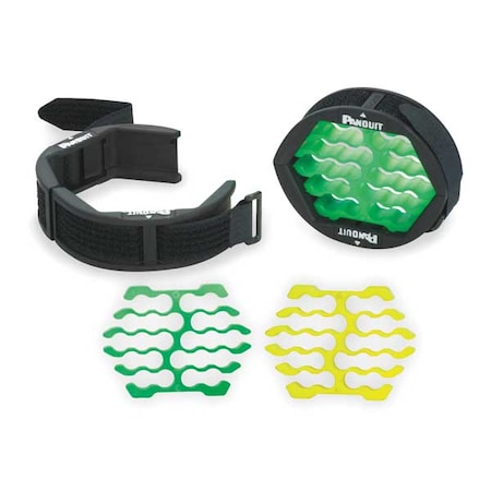 Cable Organizer, Black/Green/Yellow MPN:CBOT24K