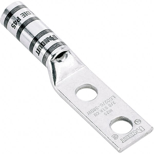 Right Angle Ring Terminal: Non-Insulated, 2 AWG, Compression Connection MPN:LCC2-38DW-Q