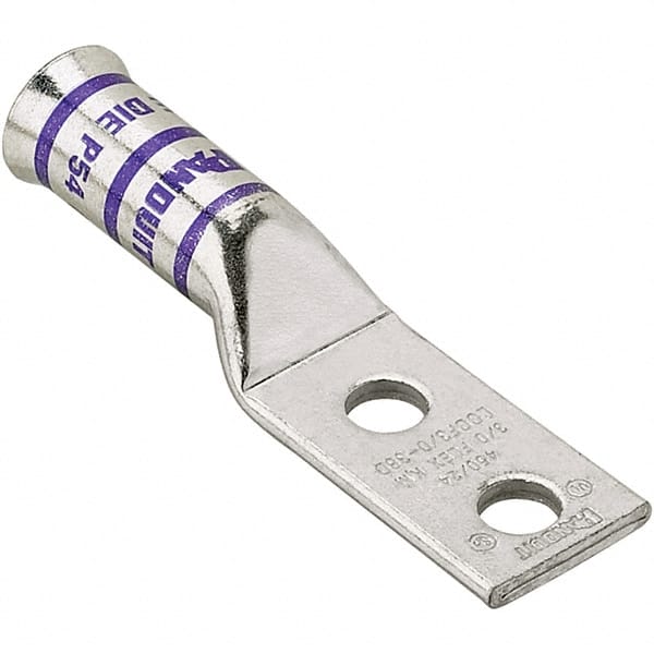 Rectangle Ring Terminal: Non-Insulated, 2 AWG, Compression Connection MPN:LCCF2-38D-E