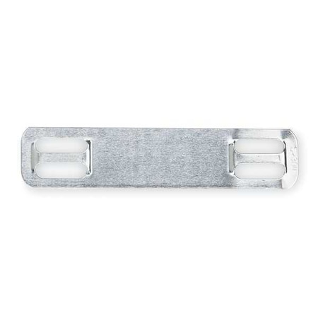 Marker Plate, 304 Stainless Steel, 3/8 in H x 1 3/4 in W, Silver, Rectangle, 100 PK MPN:MMP172W38-C