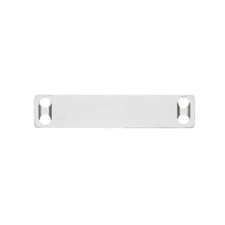 Marker Plate, 304 Stainless Steel, 3/4 in H x 3 1/2 in W, Silver, Rectangle, 100 PK MPN:MMP350-C