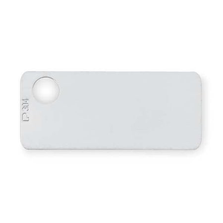 Marker Plate, 304 Stainless Steel, 3/4 in H x 1 3/4 in W, Silver, Rectangle, 100 PK MPN:MT172-C