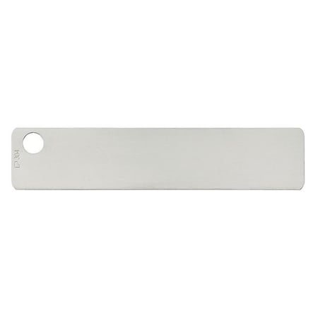 Marker Plate, 316 Stainless Steel, 3/4 in H x 3/4 in W, Silver, Rectangle, 100 PK MPN:MT350-C316
