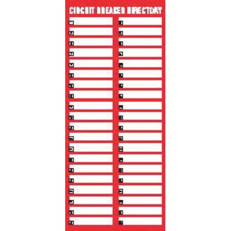 Circuit Breaker Directory Label, 13