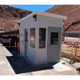 Panel Built 5' x 6' x 9' Guard Booth Pre-Assembled White STBGB66-White1632