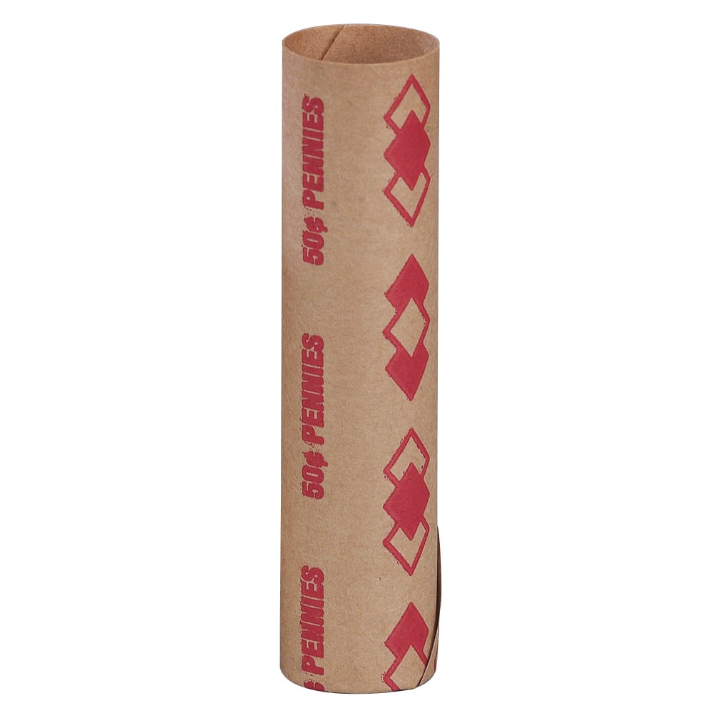 PM Company Coin Cartridges, Pennies, $.50, Pack Of 1, 000 MPN:65029