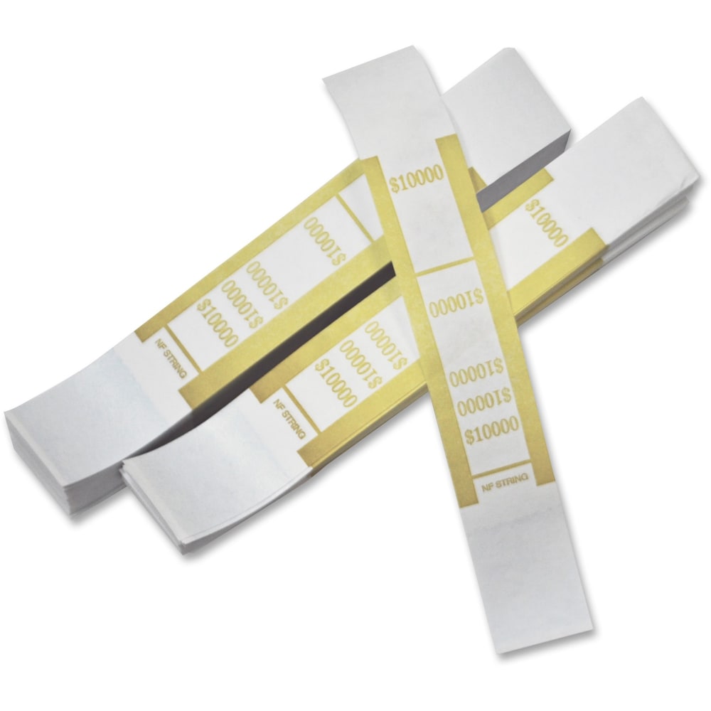PM Company Currency Bands, $10,000.00, Yellow, Pack Of 1,000 (Min Order Qty 6) MPN:94190057