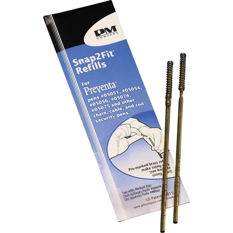 PM Snap2It Brass Refills - Medium Point - Black Ink - Acid-free, Water Resistant, Water Proof - 2 / Pack (Min Order Qty 16) MPN:94190043