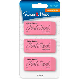 Paper Mate® Pearl Eraser Medium 3/PK Pink 70502