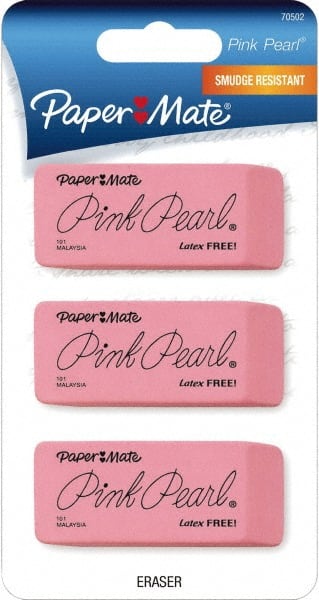 Pack of 3 Rectangle Rubber Erasers MPN:70502