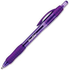 Paper Mate® Profile Retractable Ballpoint Pen Non-Refillable 1.4mm Purple Ink Dozen 35830