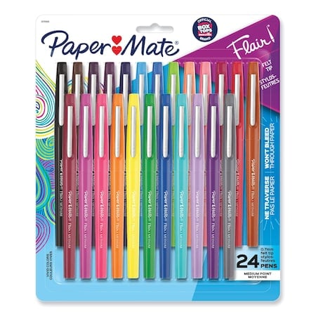 Pen Set, Assorted, Felt-Tip, PK24 MPN:1978998