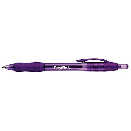 Retractable Ballpoint Pen, 1.4 mm, Purple PK12 MPN:35830