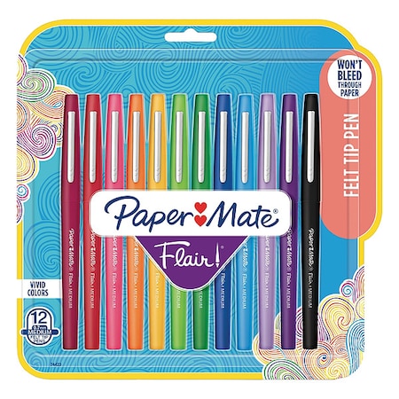 Pen Set, Assorted, Felt-Tip, PK12 MPN:74423