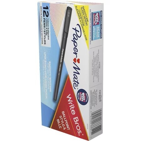 Pen, Writebros, Stick, Med, Bk, PK12 MPN:PAP3331131C