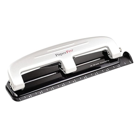Three-Hole Paper Punch, 12 Sheet, Blk/Gray MPN:ACI2101
