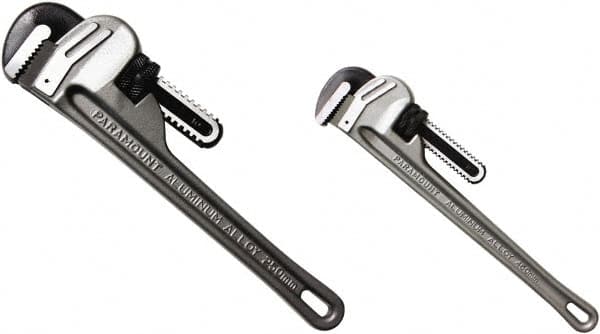 Straight Pipe Wrench Set: 2 Pc, 10