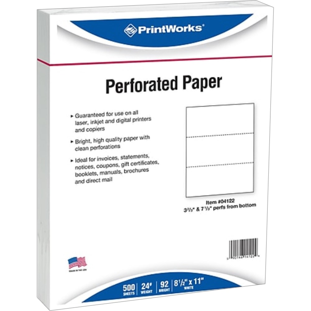 Paris Printworks Professional Multi-Use Printer & Copy Paper, 5 Reams, White, Letter (8.5in x 11in), 2500 Sheets Per Case, 24 Lb, 92 Brightness MPN:4122