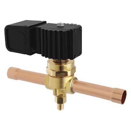 Refrigerant Solenoid Valve, Brass, 500 psi MPN:R38E145M