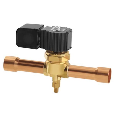 Refrigerant Solenoid Valve, Brass, 500 psi MPN:R42E199M