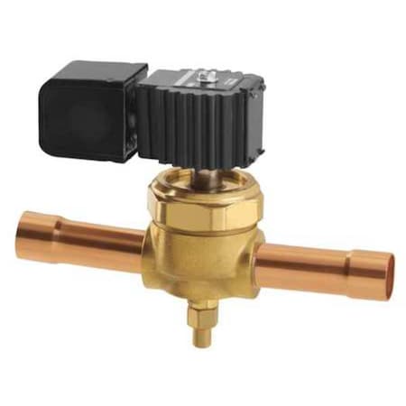 Refrigerant Solenoid Valve, Brass, 500 psi MPN:R46E257M