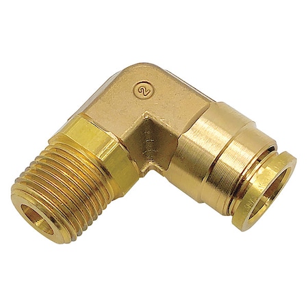 Elbow, Brass, Push-Fit3/8 in, MNPT3/8 in MPN:169PTC-6-6