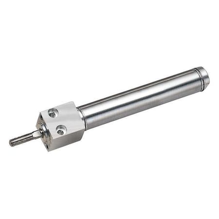 Air Cylinder, 7/16 in Bore, 2 in Stroke, Round Body Single Acting, Stainless Steel . MPN:0.44BFNSR02.00